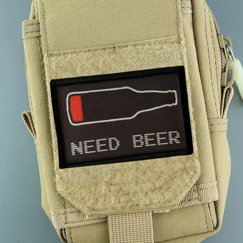Rucksack Military Style - ビールが必要服にプリントパッチ戦術士気バッジフックループパッチ軍事バックパックステッカー腕章