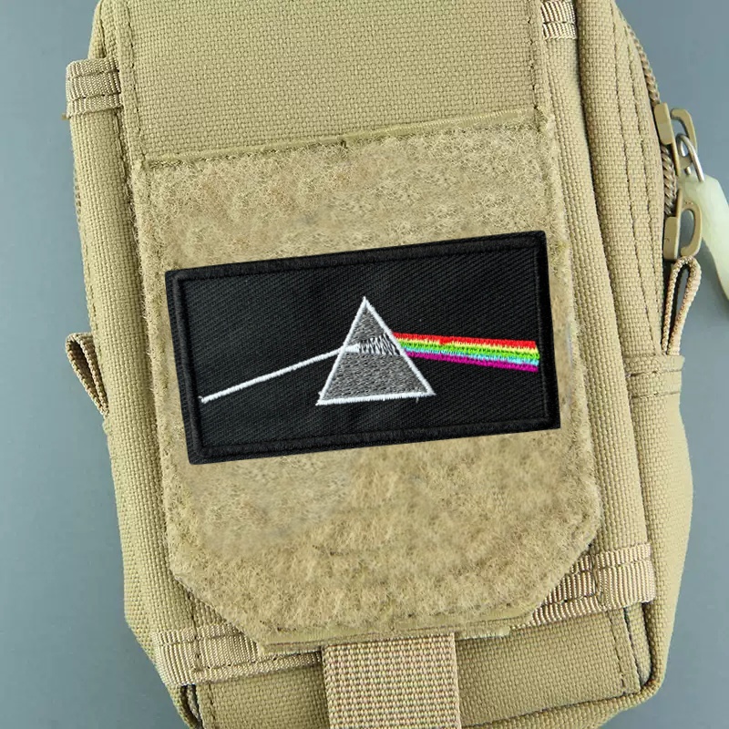 Rucksack Military Style - 光の屈折刺繍パッチ戦術と軍事士気バッジフックとループパッチバックパックステッカー衣料用