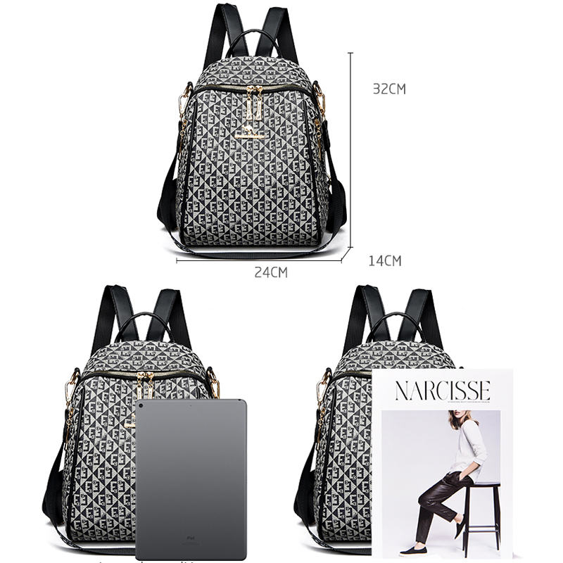 女性のレトロなレタープリントのショルダーバッグ,有名なデザイ - Fashion Backpack Women のレビューと価格