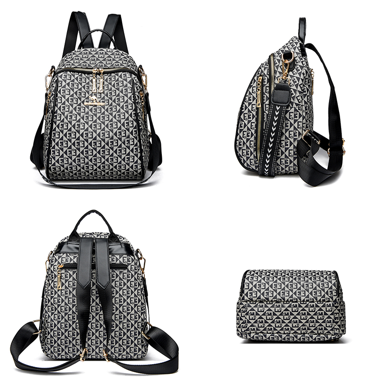 女性のレトロなレタープリントのショルダーバッグ,有名なデザイ - Fashion Backpack Women のレビューと価格