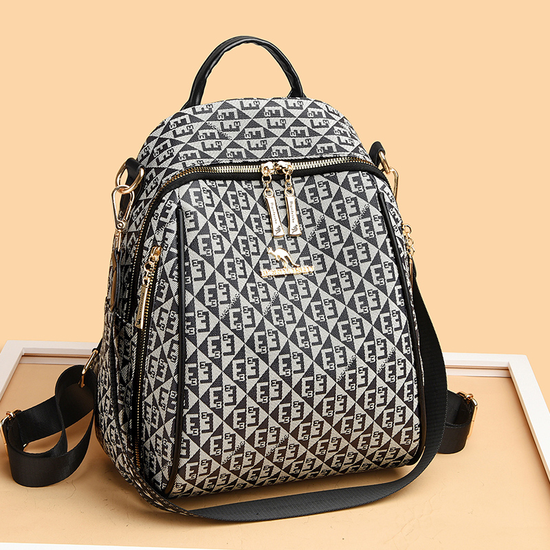 女性のレトロなレタープリントのショルダーバッグ,有名なデザイ - Fashion Backpack Women のレビューと価格