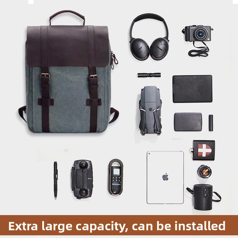 ファッショントレンドバックパックスクールバッグメンズカジュア - Canvas Backpack Casual のレビューと価格