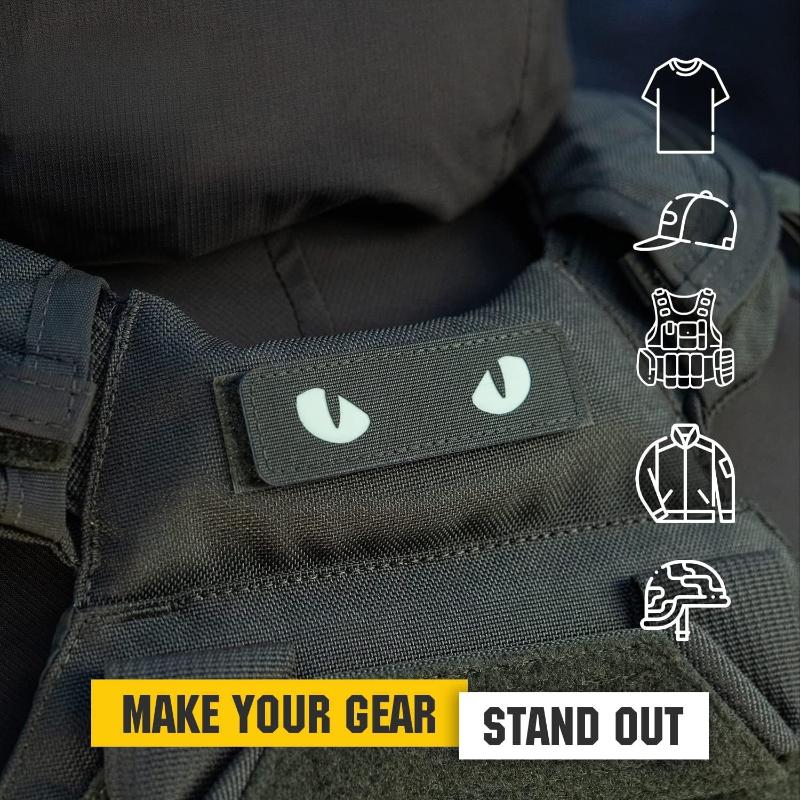 軍事士気向上用刺繍パッチ、キャットアイパッチ、戦術オートバイ - Rucksack Military Style のレビューと価格