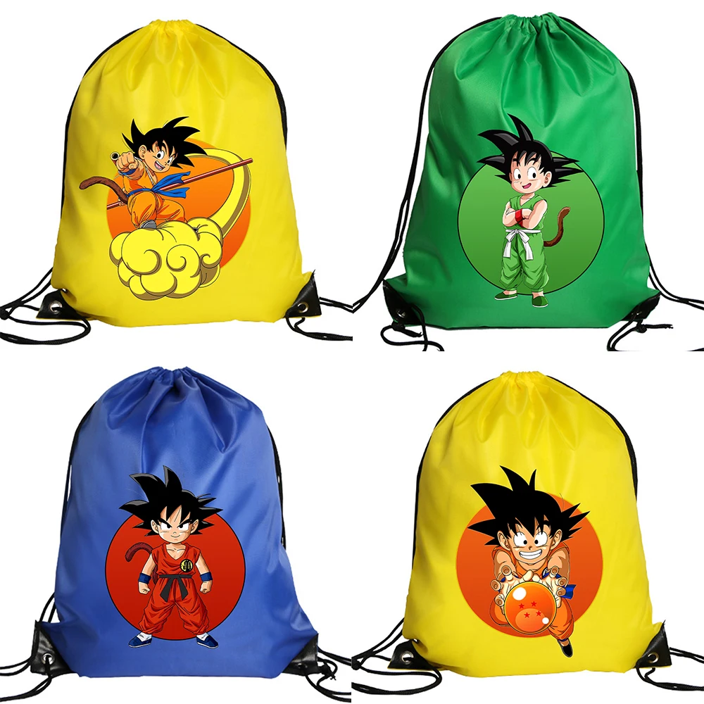ドラゴンズボールポリエステル巾着バッグ孫悟空ジムスポーツバッ - Drawstring Gym Bag のレビューと価格