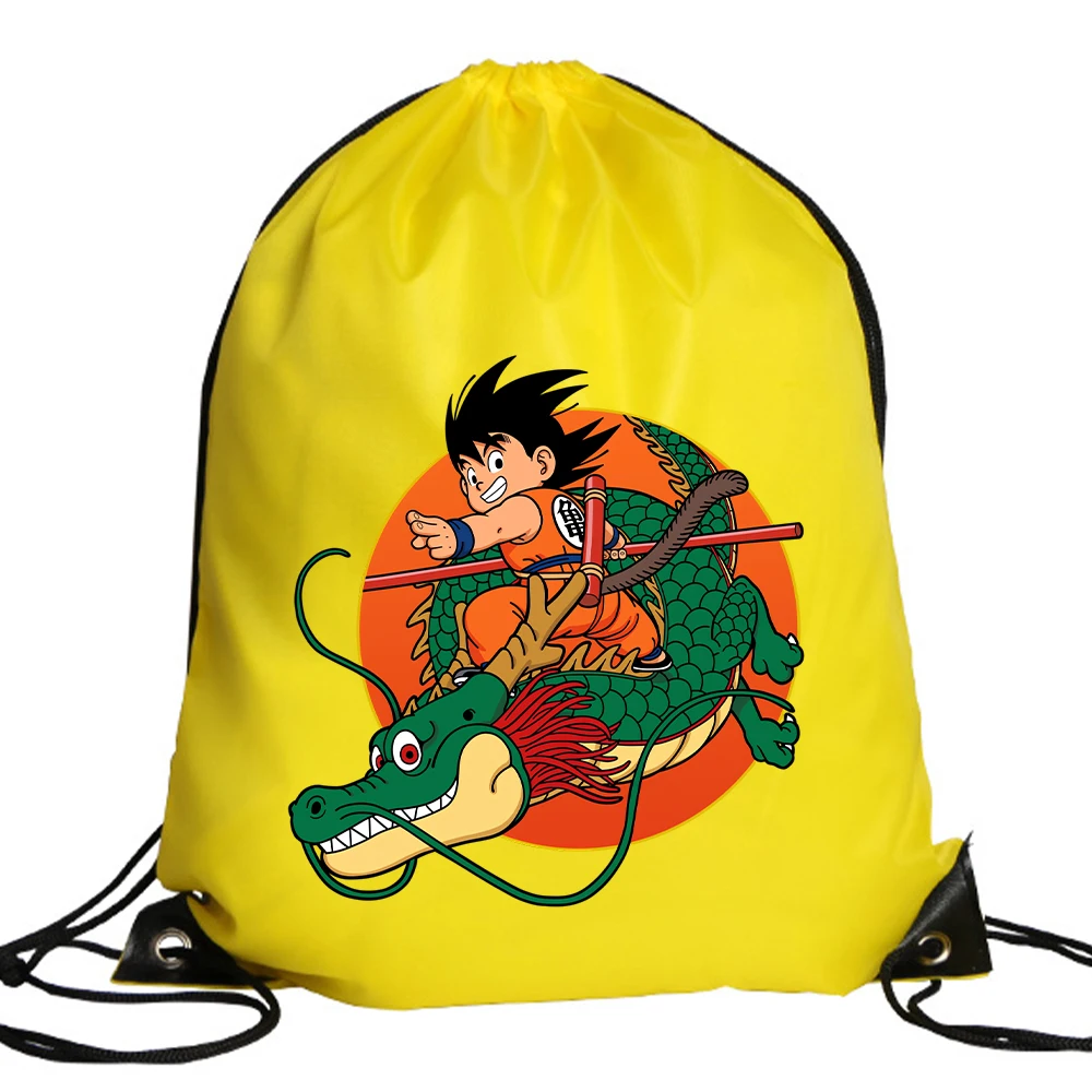 ドラゴンズボールポリエステル巾着バッグ孫悟空ジムスポーツバッ - Drawstring Gym Bag のレビューと価格