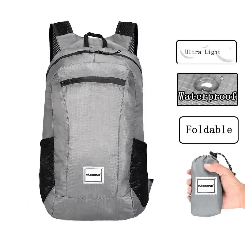 アウトドアハイキングバッグ 20L 軽量ポータブルバックパッ - Foldable Backpack Small のレビューと価格