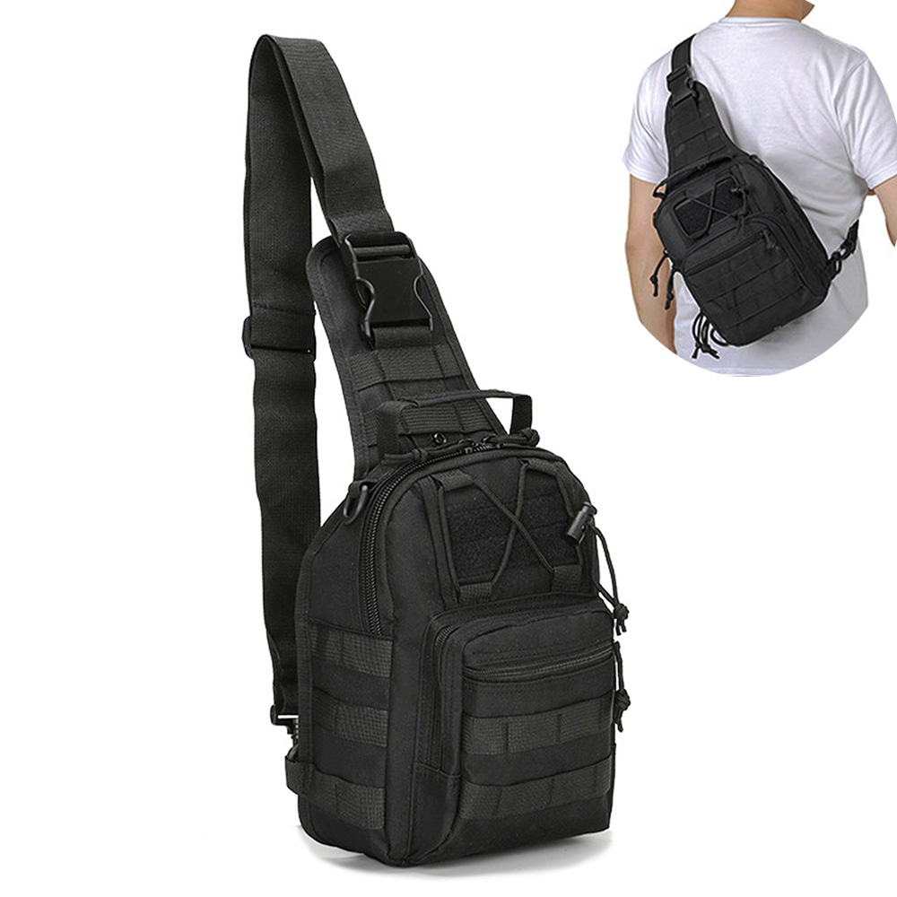 男性クロスボディスリングバックパックショルダーチェストバッグ - Rucksack Military Style のレビューと価格