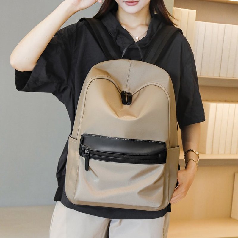 大容量ブラックカジュアルバックパック、防水ナイロン製スクール - Canvas Backpack Casual のレビューと価格