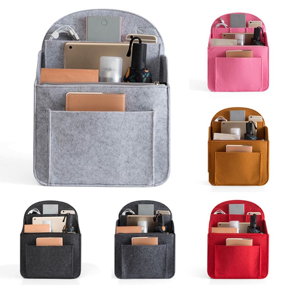 メイクアップオーガナイザーフェルトインサートバッグインテリア - Backpack Insert Organizer のレビューと価格