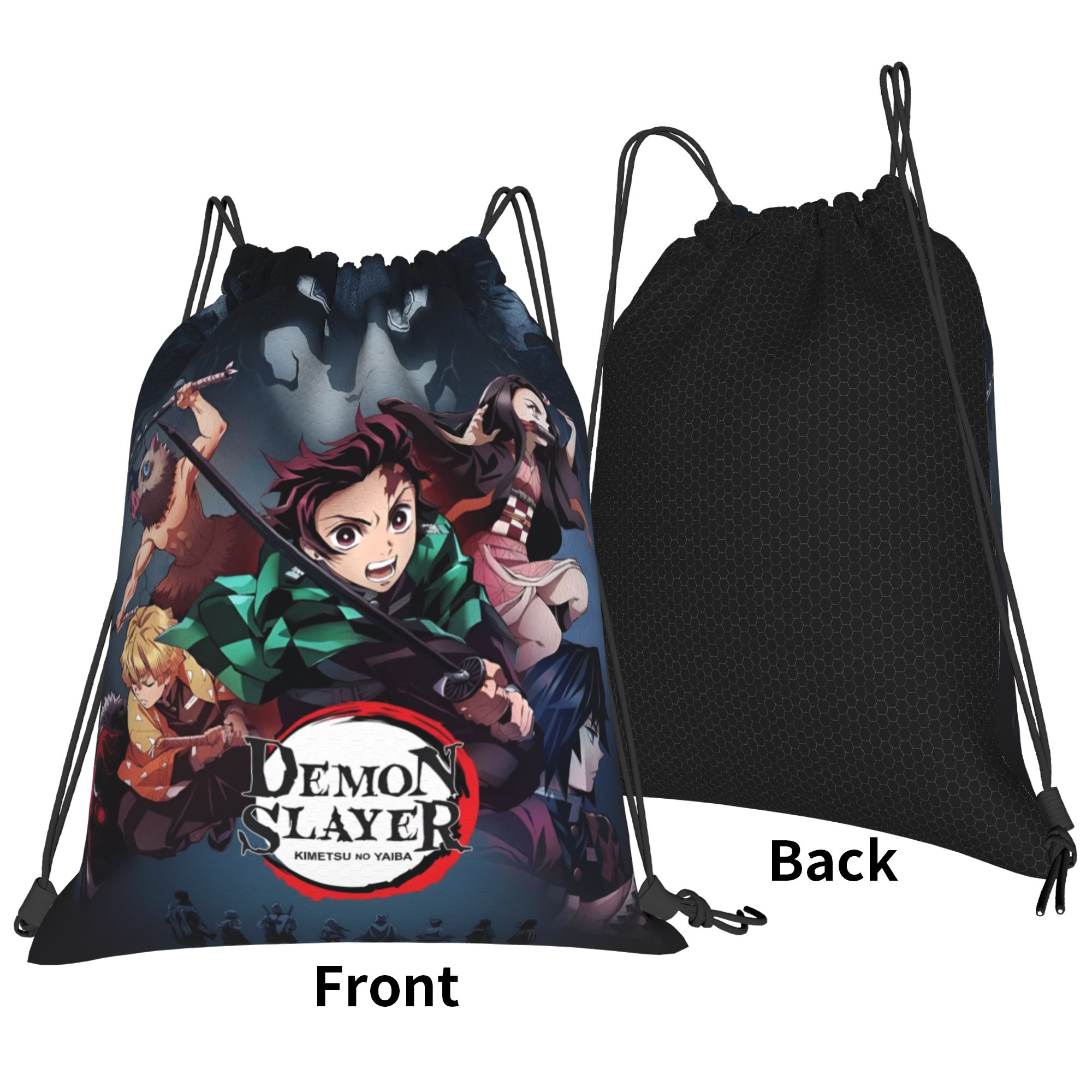 カスタム D-デーモンスレイヤーズ巾着バックパック女性男性ス - Drawstring Gym Bag のレビューと価格