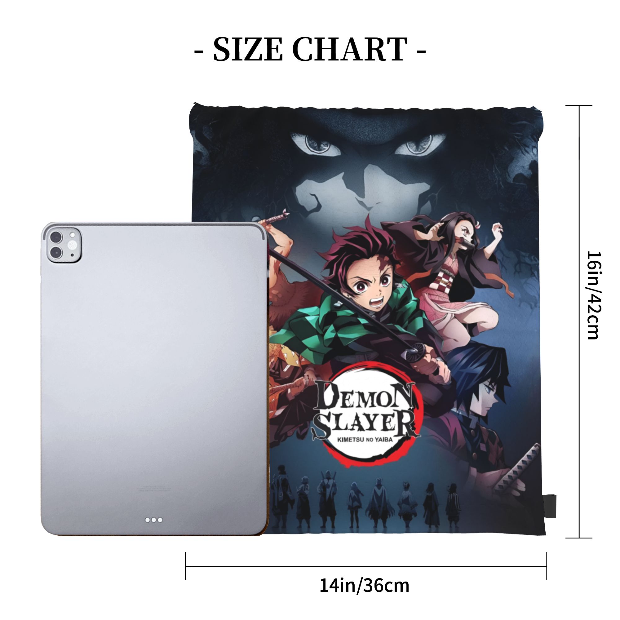 カスタム D-デーモンスレイヤーズ巾着バックパック女性男性ス - Drawstring Gym Bag のレビューと価格