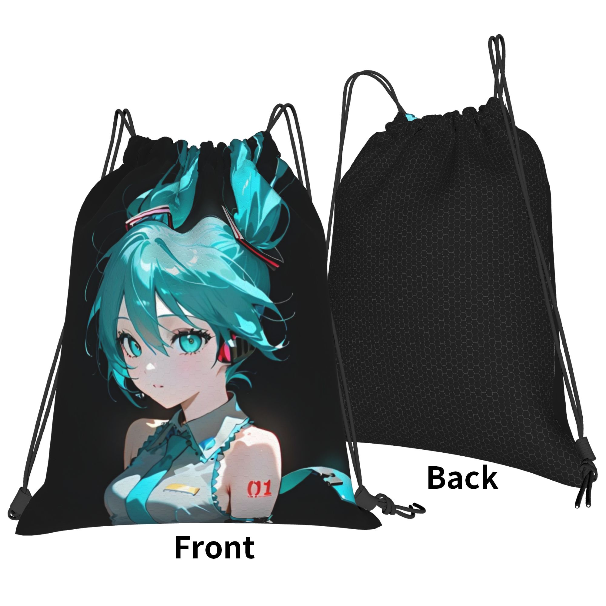 H-ハツネ・ミクス バッグ 巾着バックパック スポーツジムサ - Drawstring Gym Bag のレビューと価格